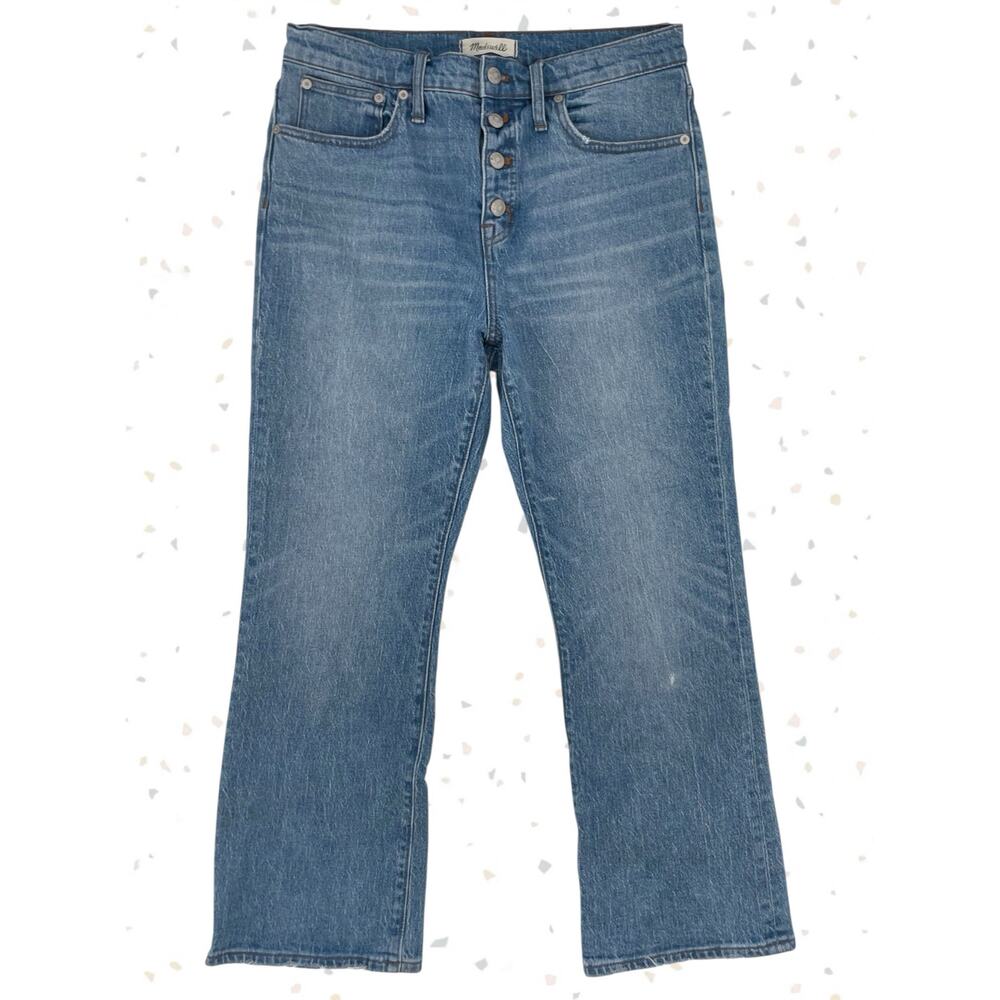 Madewell Cali Demi-Boot Blue Jeans Light Denim High Waisted Button Fly Size 29